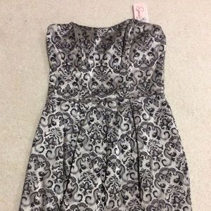 Cocktail dress juniors prom, silver shiny color piano recital musical play event
